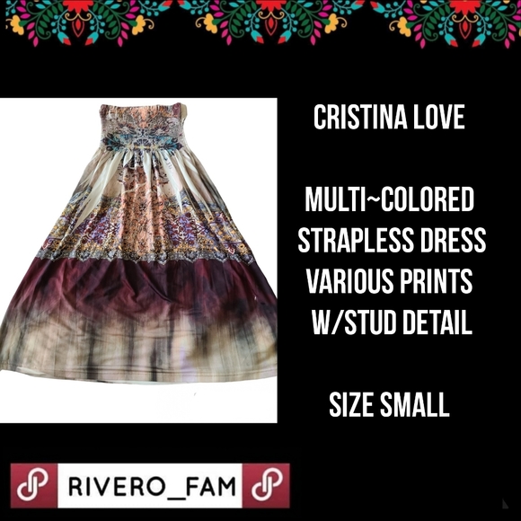 CRISTINA LOVE| STRAPLESS DRESS| |SIZE SMALL - Picture 1 of 12